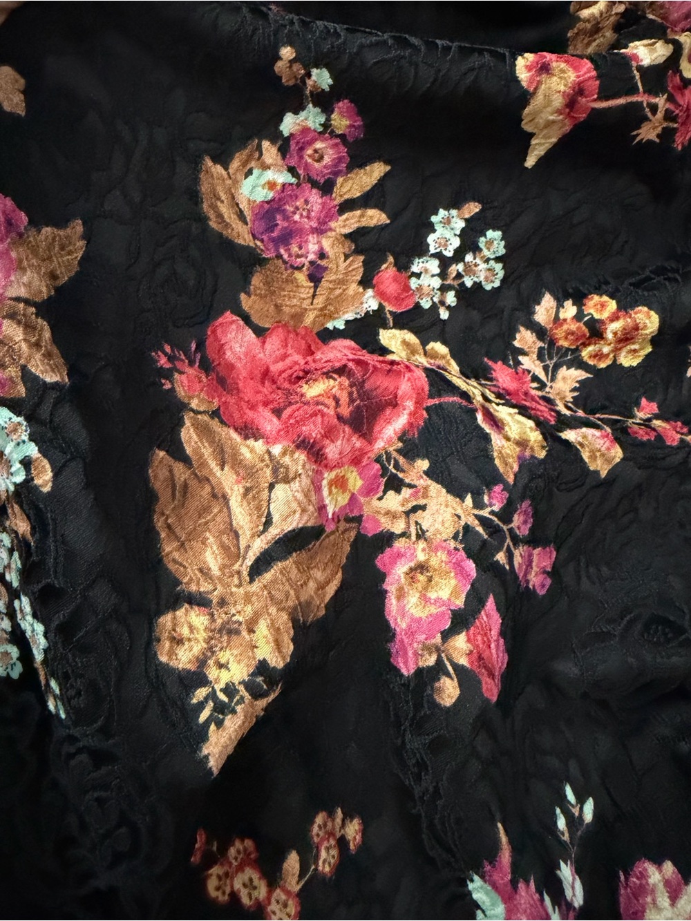 NWT MAEVE The Jacie Floral Jacquard Midi Skirt Black Anthropologie XL - Picture 5 of 15